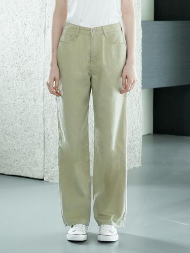 W1043 WIDE COTTON PANTS_KHAKI - WAAR - Modalova