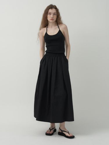 Flare Band Long Skirt - Black - MOTT - Modalova