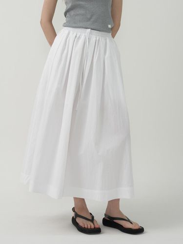 Flare Band Long Skirt - White - MOTT - Modalova