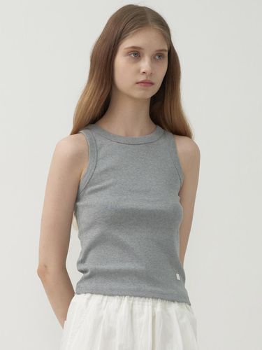 Ribbed Sleeveless Top - Gray - MOTT - Modalova