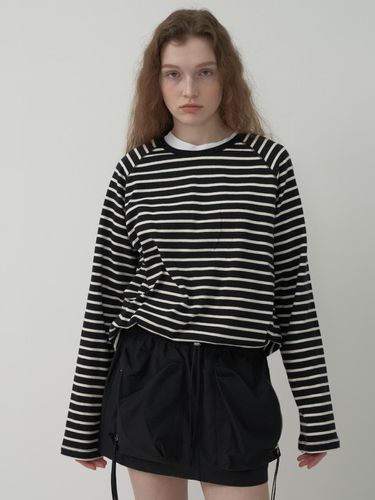 Raglan Stripe T-shirt - Black - MOTT - Modalova