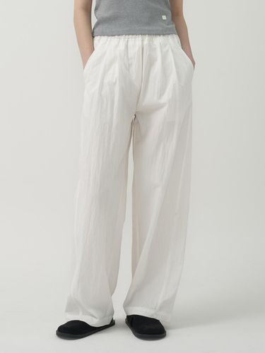 Cotton Stitch Band Pants - White - MOTT - Modalova