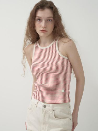 Stripe Sleeveless Top - Red - MOTT - Modalova