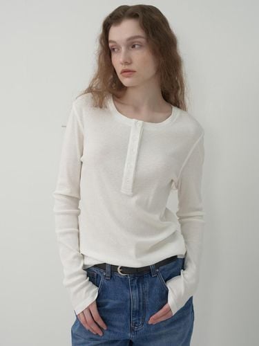 Henley Neck T-shirt - White - MOTT - Modalova