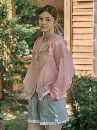 Lace String Windbreaker_Pink - PINK PINEAPPLE - Modalova