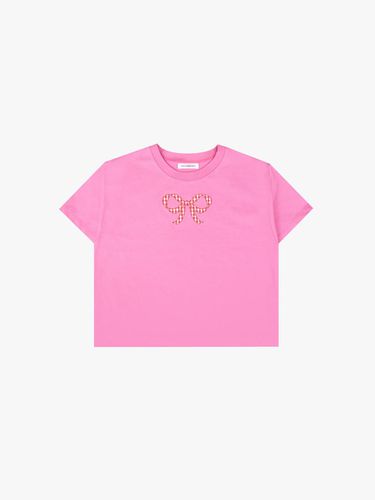 Ribbon Applique T-shirt_Pink - PINK PINEAPPLE - Modalova