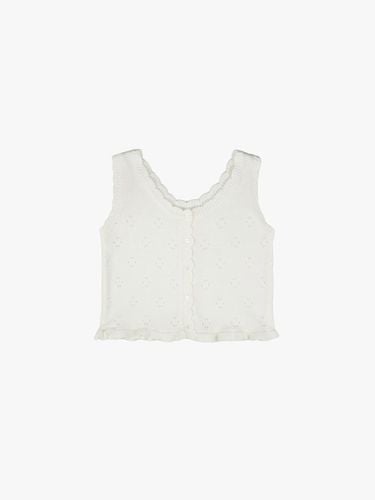 Frill Punching Knit Vest - PINK PINEAPPLE - Modalova