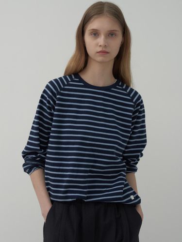 Raglan Stripe T-shirt - Navy - MOTT - Modalova