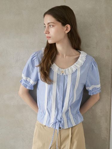 Camille Stripe Blouse_Blue - LEMEME - Modalova