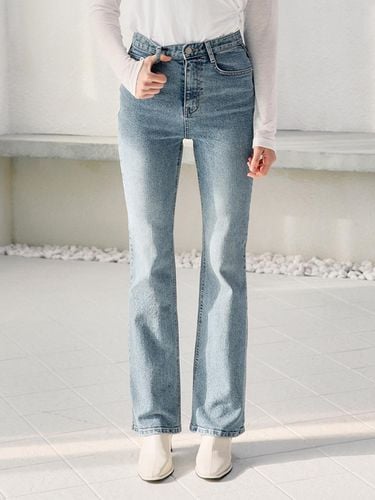 Long Semi Boots Cut Denim Pants - WAAR - Modalova