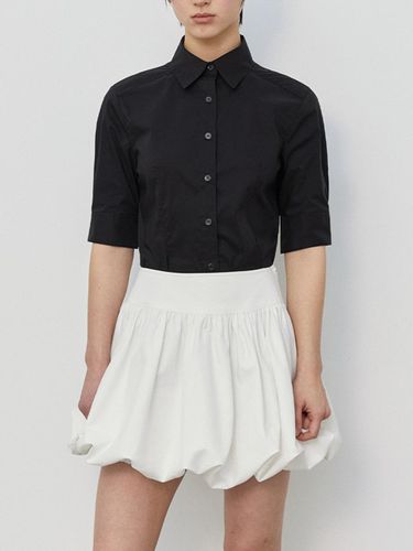 Solid Half Sleeve Shirt - Black - Burmula - Modalova