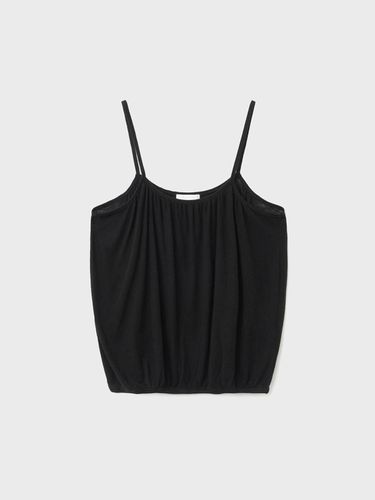 Shirring Sleeveless T-shirt - Black - Burmula - Modalova