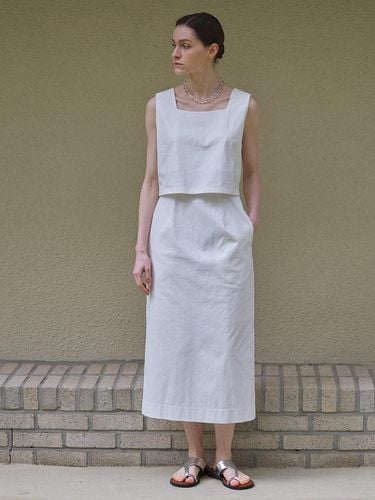 Cotton Sleeveless Top - White - STAYPEOPLE - Modalova