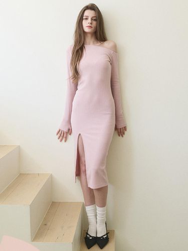 Asymmetrical Midi Dress - Pink - Madey - Modalova