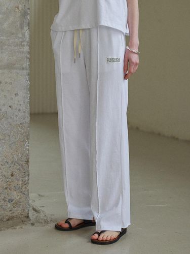 Wide String Sweat Pants - White - STAYPEOPLE - Modalova