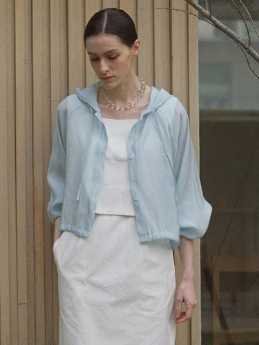 Rento Hood Blouse - Sky Blue - STAYPEOPLE - Modalova