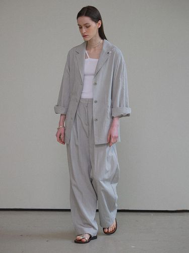 Modal Boxy Jacket - Gray - STAYPEOPLE - Modalova