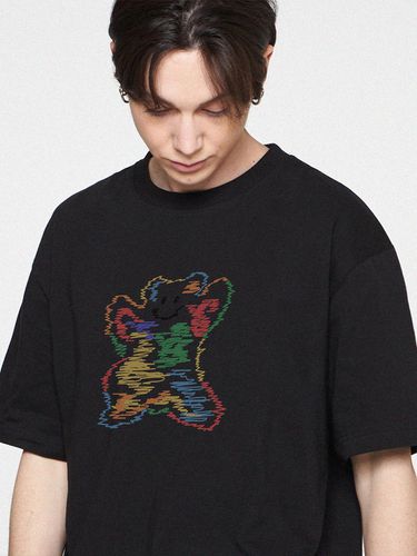 Rainbow Big Cloud Smile T-shirt_Black - GRAVER - Modalova