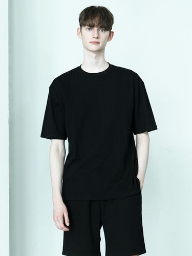 Chain Stitch Half T-shirt_Black - WAAR FOR MEN - Modalova