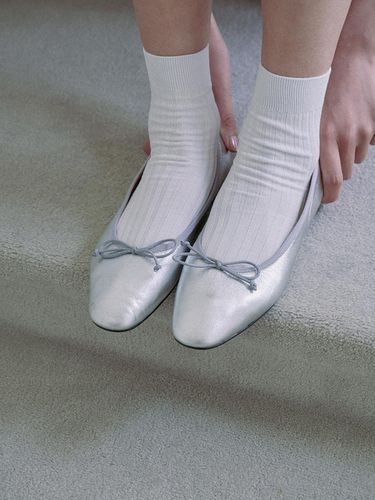 Miel Ballet Flat_Silver - dough - Modalova