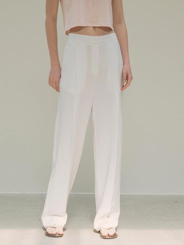 Lounge Silky Wide Slacks_White - Siyazu - Modalova