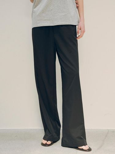 Banding Wide Nylon Pants_Black - Siyazu - Modalova