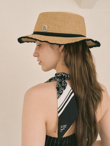 Fringe Boater Hat - RaJu - Modalova