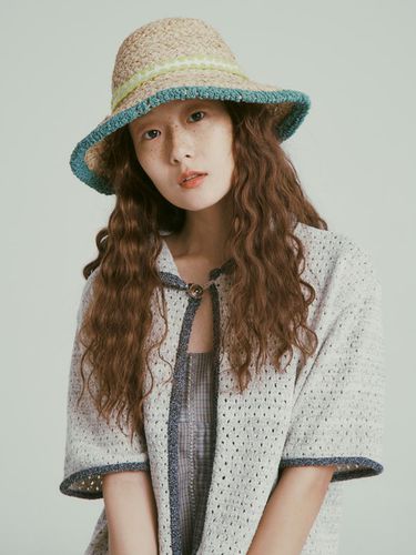 Grass Short Straw Bucket Hat_Dawn - MISU A BARBE - Modalova