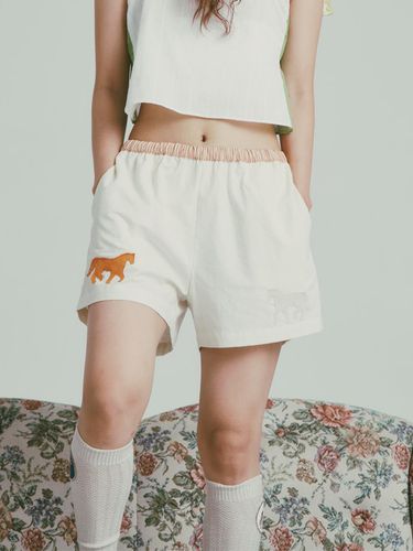 Divide Patch Shorts Orange Stripe - MISU A BARBE - Modalova