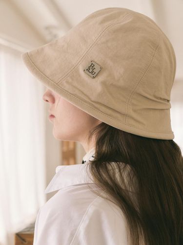 Shirring Cotton Bucket Hat - RaJu - Modalova