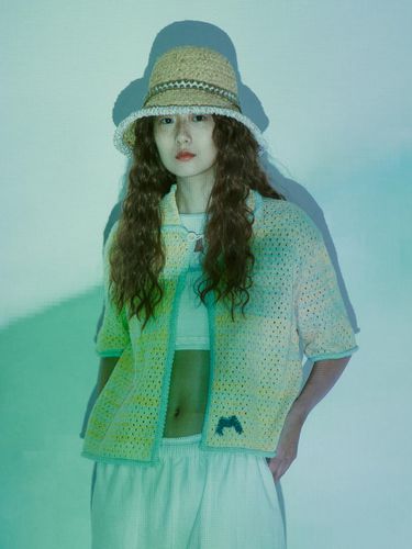 Grass Short Straw Bucket Hat_Midi - MISU A BARBE - Modalova