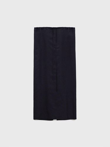 Two Layers Wide String Silk Skirt - Black - Arch The - Modalova