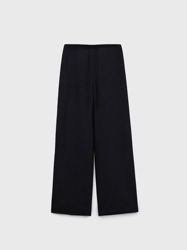 Two Layers Wide String Silk Pants - Black - Arch The - Modalova