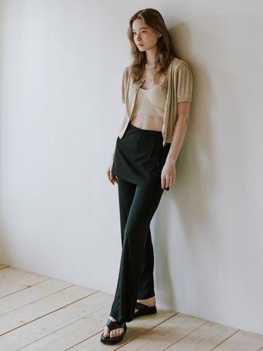 Jersey Skirt Wrap Pants - Black - octette - Modalova