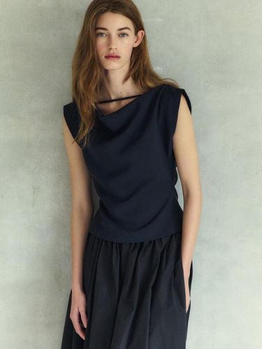 Drape Strap Blouse_Black - LETQSTUDIO - Modalova