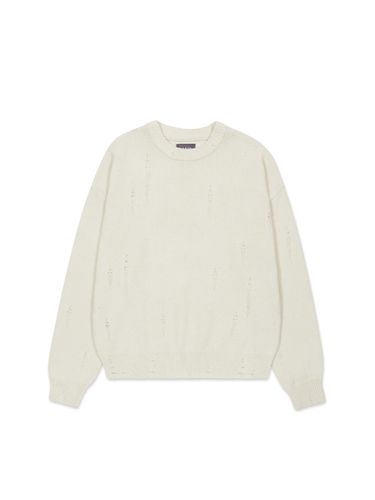 Damage Round Knit Top - ULKIN - Modalova