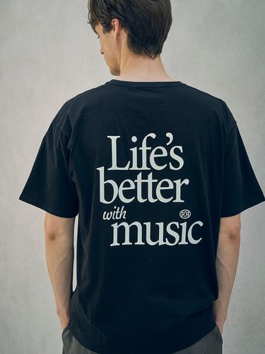 Music Printing T-shirt_Black - HALBKREIS LAYOUT - Modalova