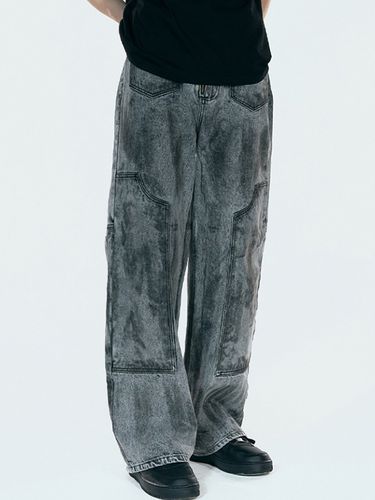 Dirty Washed Carpenter Pants_Dusty - ULKIN - Modalova