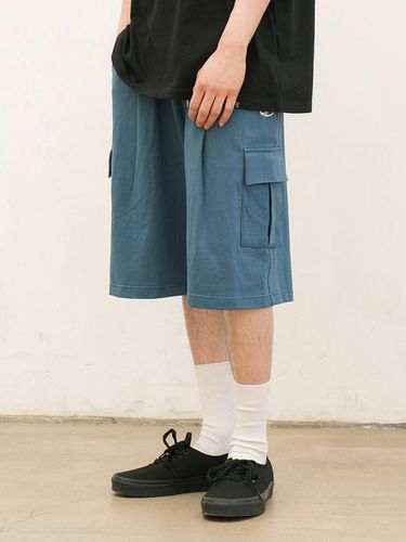 Logo Bermuda Cargo Sweat Shorts - CAMELWORK - Modalova