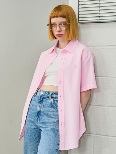 Basic Oxford Half Shirt_Pink - GENERAL IDEA - Modalova