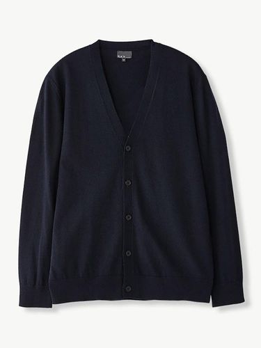 Washable Y-Neck Cardigan _ Navy - STCO - Modalova