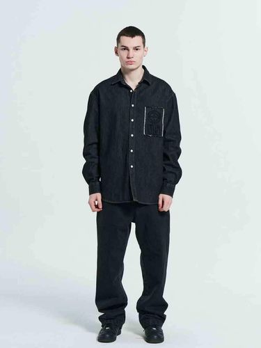 MPa Scratched Denim Shirt_Black - PLASTIC PRODUCT - Modalova