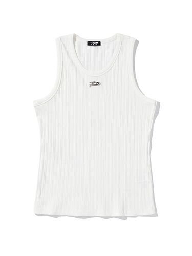 Metal Logo Sleeveless Top - White - DNSR - Modalova