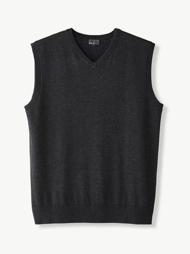 Washable V-Neck Knitted Vest _ Gray - STCO - Modalova