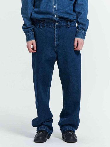 MPa Calf Logo Denim Pants_Mid Blue - PLASTIC PRODUCT - Modalova