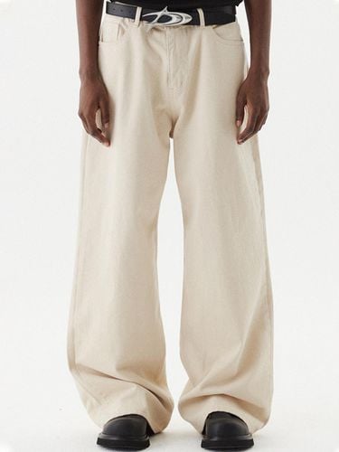 Signature Wide Denim Pant - Beige - DNSR - Modalova