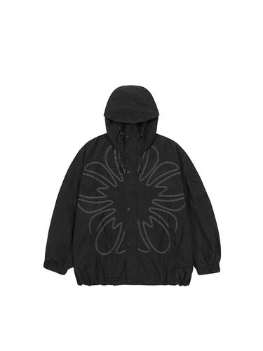 MUGUNG Stitch Recycle Hooded Windbreaker_Black - ULKIN - Modalova