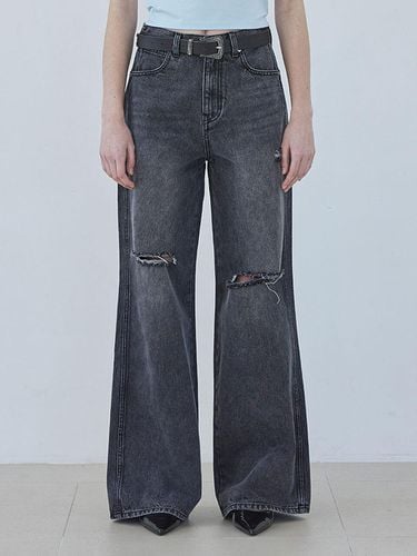 Destroyed Wide Denim Pants_Gray - Wrangler - Modalova