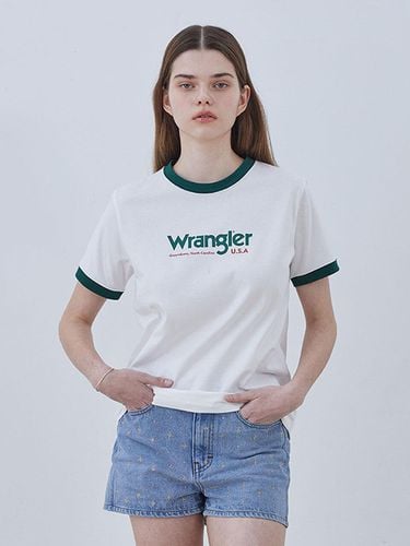 Standard Cabell Logo Ringer T-shirt_Green - Wrangler - Modalova