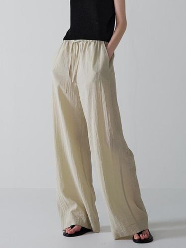 Summer Wide Banding Pants_Sage - FACADE PATTERN - Modalova